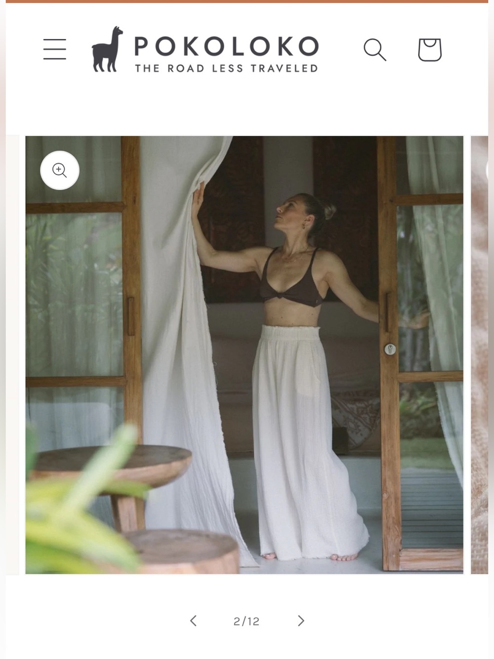 Ikikz Pokoloko Linen-Cotton Palazzo Pants,  One Size, Sustainable, Slow Fashion